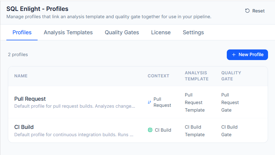 SQL Enlight profiles settings